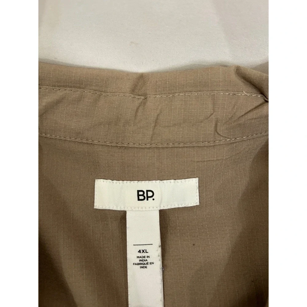 Banana Republic Mens Khaki Tan 2 Pocket Button Up Soft Collar Shirt Sz 4XT